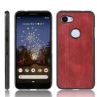 For Google Pixel 3a XL Shockproof Sewing Cow Pattern Skin PC + PU + TPU Case(Red) - 1