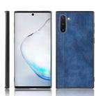 For Galaxy Note10 Shockproof Sewing Cow Pattern Skin PC + PU + TPU Case(Blue) - 1