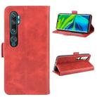 For Xiaomi Mi Note 10 Double Buckle Crazy Horse Business Mobile Phone Holster with Card Wallet Bracket Function(Red) - 1