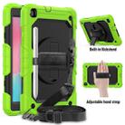 For Galaxy Tab A8.0 2019 / T290 Shockproof Colorful Silica Gel + PC Protective Case, with Holder & Shoulder Strap & Hand Strap(Green) - 1