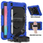 For Galaxy Tab A8.0 2019 / T290 Shockproof Colorful Silica Gel + PC Protective Case, with Holder & Shoulder Strap & Hand Strap(Blue) - 1