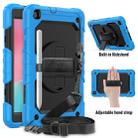 For Galaxy Tab A8.0 2019 / T290 Shockproof Colorful Silica Gel + PC Protective Case, with Holder & Shoulder Strap & Hand Strap(Light Blue) - 1