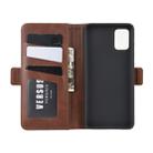 For Galaxy A51 Double Buckle Crazy Horse Business Mobile Phone Holster with Card Wallet Bracket Function(Brown) - 5