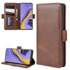 For Galaxy A51 Double Buckle Crazy Horse Business Mobile Phone Holster with Card Wallet Bracket Function(Brown) - 9
