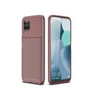 For Huawei Nova 6 SE Beetle Series Carbon Fiber Texture Shockproof TPU Case(Brown) - 1