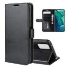 For Huawei Honor V30/V30 Pro R64 Texture Single Horizontal Flip Protective Case with Holder & Card Slots & Wallet& Photo Frame(Black) - 1