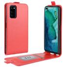 For Huawei Honor V30/V30 Pro  R64 Texture Single Vertical Flip Leather Protective Case with Card Slots & Photo Frame(Red) - 1