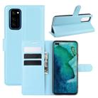 For Huawei Honor V30/V30 Pro Litchi Texture Horizontal Flip Protective Case with Holder & Card Slots & Wallet(Blue) - 1