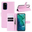 For Huawei Honor V30/V30 Pro Litchi Texture Horizontal Flip Protective Case with Holder & Card Slots & Wallet(Pink) - 1