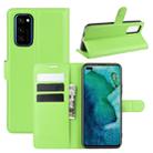 For Huawei Honor V30/V30 Pro Litchi Texture Horizontal Flip Protective Case with Holder & Card Slots & Wallet(Green) - 1