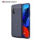 For Huawei Nova 6 Litchi Texture TPU Shockproof Case(Navy Blue) - 1