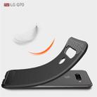 For LG Q70 Brushed Texture Carbon Fiber TPU Case(Red) - 5