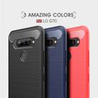 For LG Q70 Brushed Texture Carbon Fiber TPU Case(Red) - 6