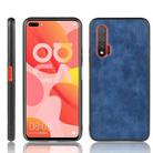 For Huawei Nova 6 Shockproof Sewing Cow Pattern Skin PC + PU + TPU Case(Blue) - 1