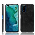 For  Huawei Honor V30 / V30 Pro Shockproof Sewing Cow Pattern Skin PC + PU + TPU Case(Black) - 1