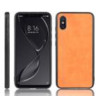 For Xiaomi Mi 8 Pro Shockproof Sewing Cow Pattern Skin PC + PU + TPU Case(Orange) - 1