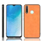 For Vivo Y19 Shockproof Sewing Cow Pattern Skin PC + PU + TPU Case(Orange) - 1