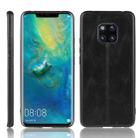 For Huawei Mate 20 Pro Shockproof Sewing Cow Pattern Skin PC + PU + TPU Case(Black) - 1