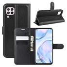 For Huawei Nova 6 SE Litchi Texture Horizontal Flip Protective Case with Holder & Card Slots & Wallet(Black) - 1