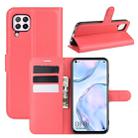 For Huawei Nova 6 SE Litchi Texture Horizontal Flip Protective Case with Holder & Card Slots & Wallet(Red) - 1