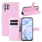 For Huawei Nova 6 SE Litchi Texture Horizontal Flip Protective Case with Holder & Card Slots & Wallet(Pink) - 1