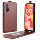 For Huawei Nova 6 5G R64 Texture Single Vertical Flip Leather Protective Case with Card Slots & Photo Frame(Brown) - 1