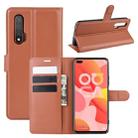 For Huawei Nova 6 5G Litchi Texture Horizontal Flip Protective Case with Holder & Card Slots & Wallet(Brown) - 1
