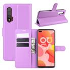 For Huawei Nova 6 5G Litchi Texture Horizontal Flip Protective Case with Holder & Card Slots & Wallet(Purple) - 1