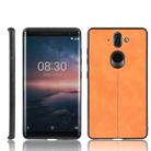 For Nokia 8 Sirocco Shockproof Sewing Cow Pattern Skin PC + PU + TPU Case(Orange) - 1