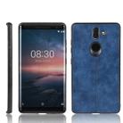 For Nokia 8 Sirocco Shockproof Sewing Cow Pattern Skin PC + PU + TPU Case(Blue) - 1