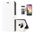 For LG K50S R64 Texture Single Horizontal Flip Protective Case with Holder & Card Slots & Wallet& Photo Frame(White) - 1