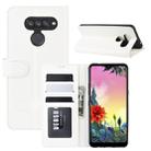 For LG K50S R64 Texture Single Horizontal Flip Protective Case with Holder & Card Slots & Wallet& Photo Frame(White) - 3