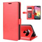 For LG K50S R64 Texture Single Horizontal Flip Protective Case with Holder & Card Slots & Wallet& Photo Frame(Red) - 1