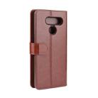 For LG K50S R64 Texture Single Horizontal Flip Protective Case with Holder & Card Slots & Wallet& Photo Frame(Brown) - 12