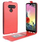 For LG K50S R64 Texture Single Vertical Flip Leather Protective Case with Card Slots & Photo Frame(Red) - 1