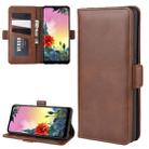 For LG K50S Dual-side Magnetic Buckle Horizontal Flip Leather Case with Holder & Card Slots & Wallet(Brown) - 1