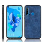 For Huawei P20 Lite 2019 / Nova 5i Shockproof Sewing Cow Pattern Skin PC + PU + TPU Case(Blue) - 1