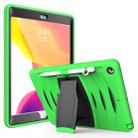 For Galaxy Tab S6 10.5 T860/T865/T867 2019 360 Degree Rotation PC + Silicone Protective Case with Holder & Hand-strap(Light Green) - 1