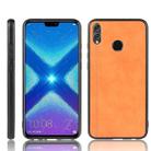 For Huawei Honor 8X Shockproof Sewing Cow Pattern Skin PC + PU + TPU Case(Orange) - 1