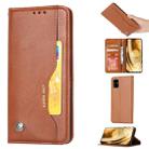 For Galaxy S20 Knead Skin Texture Horizontal Flip Leather Case with Photo Frame & Holder & Card Slots & Wallet(Brown) - 1