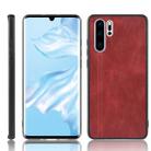 For Huawei P30 Pro Shockproof Sewing Cow Pattern Skin PC + PU + TPU Case(Red) - 1