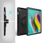 For iPad 9.7 2017/2018  360 Degree Rotation PC + Silicone Protective Case with Holder & Hand-strap(Black) - 6