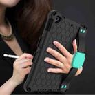 For iPad 9.7 2017/2018 Honeycomb Design EVA + PC Four Corner Anti Falling Flat Protective Shell With Straps(Black + Mint) - 7