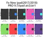 For iPad 9.7 2017/2018 Honeycomb Design EVA + PC Four Corner Anti Falling Flat Protective Shell With Straps(Black + Mint) - 8