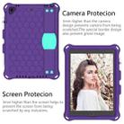 For iPad 9.7 2017/2018 Honeycomb Design EVA + PC Four Corner Anti Falling Flat Protective Shell With Straps(Purple + Mint) - 3