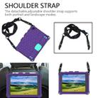 For iPad 9.7 2017/2018 Honeycomb Design EVA + PC Four Corner Anti Falling Flat Protective Shell With Straps(Purple + Mint) - 6