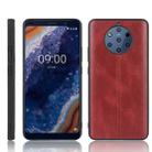 For Nokia 9 PureView Shockproof Sewing Cow Pattern Skin PC + PU + TPU Case(Red) - 1