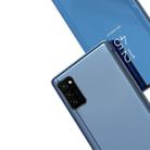 For Galaxy S20+ Plated Mirror Horizontal Flip Leather Case with Holder(Blue) - 6