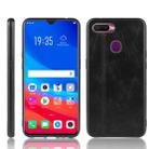 For Oppo F9 /F9 Pro Shockproof Sewing Cow Pattern Skin PC + PU + TPU Case(Black) - 1