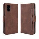 For Galaxy S20+ Wallet Style Skin Feel Calf Pattern Leather Case with Separate Card Slot(Brown) - 1